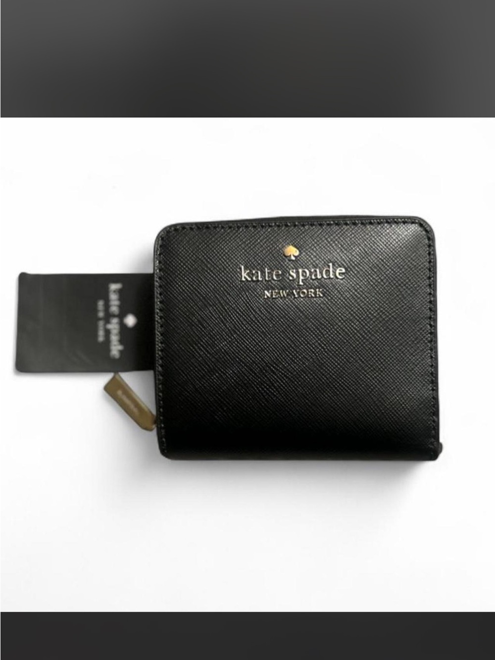NWT kate spade “staci” Black Saffiano Leather Wallet.